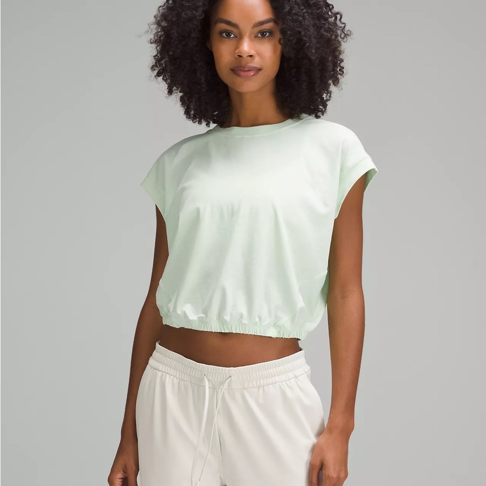 Lily lemon Gathered Short Sleeve Top